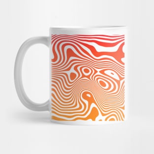 Red Abstract Strips Art Mug